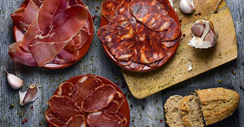 Sliced Iberian cold meats